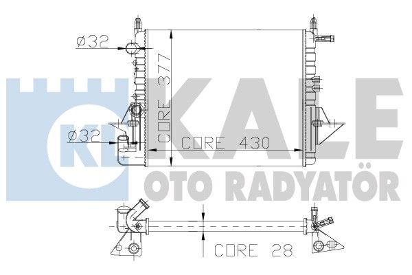 KALE OTO RADYATÖR Radiators, Motora dzesēšanas sistēma 137400